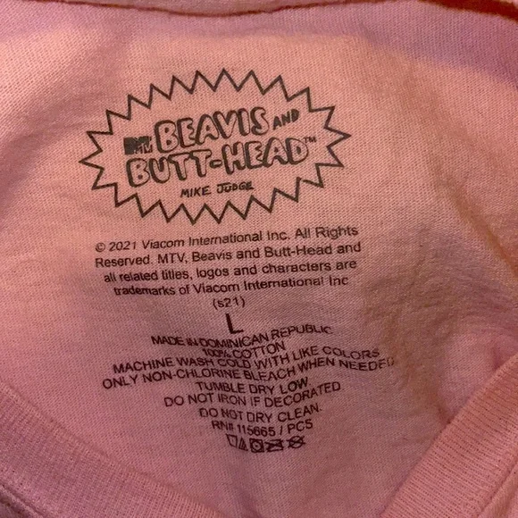 MENS BEAVIS AND BUTTHEAD ROCKIN OUT SHORT SLEEVE T SHIRT SIZE LARGE - Picture 2 of 2